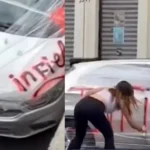 Mujer envuelve en plástico el auto de su novio infiel y lo pinta con reclamos: la “venganza piadosa” que se hizo viral